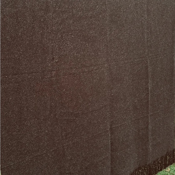 SFERRA Terzo Luxurious Brown Woven Throw Blanket Italy - Picture 3 of 4
